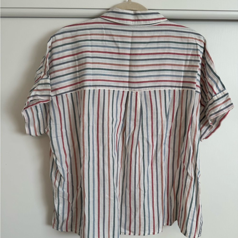 NWT Madewell Park Popover Shirt in Rainbow - Picture 5 of 5